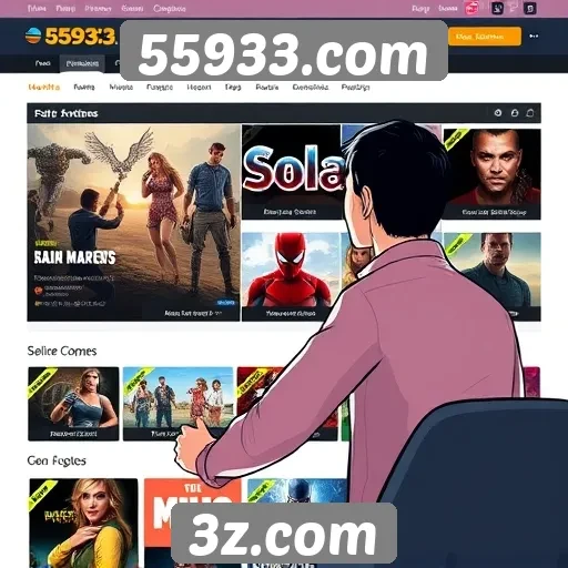 Experiência do usuário na navegação do site 55933.com